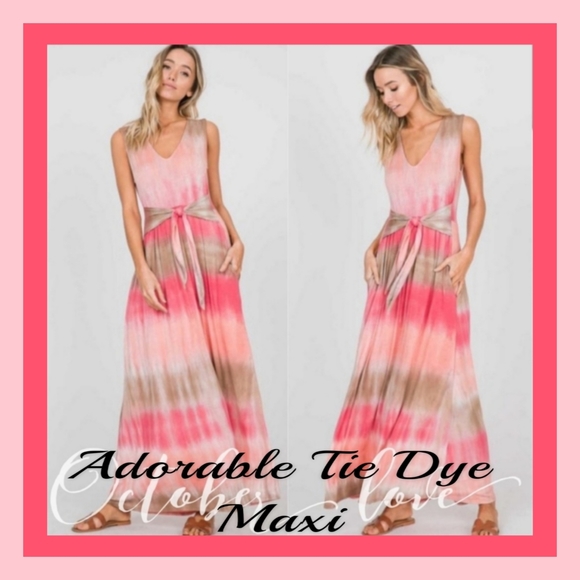 Pink Tye Dye Dress main image 1